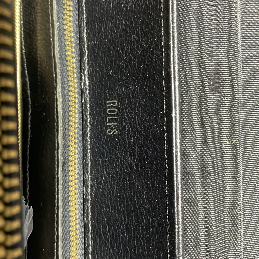 Rolfs Vintage Black Leather Satchel - Picture 5 of 13